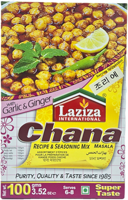 LAZIZA CHANA MASALA 차니 마살라100G(향신료), 100g, 1개