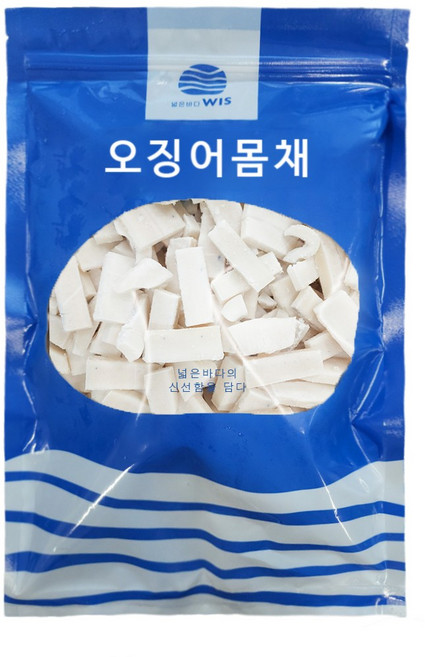 [넓은바다] 대왕오징어 몸살채 대용량 냉동 손질 절단 오징어몸채 1kg 4kg 10kg, 1개, 2kg