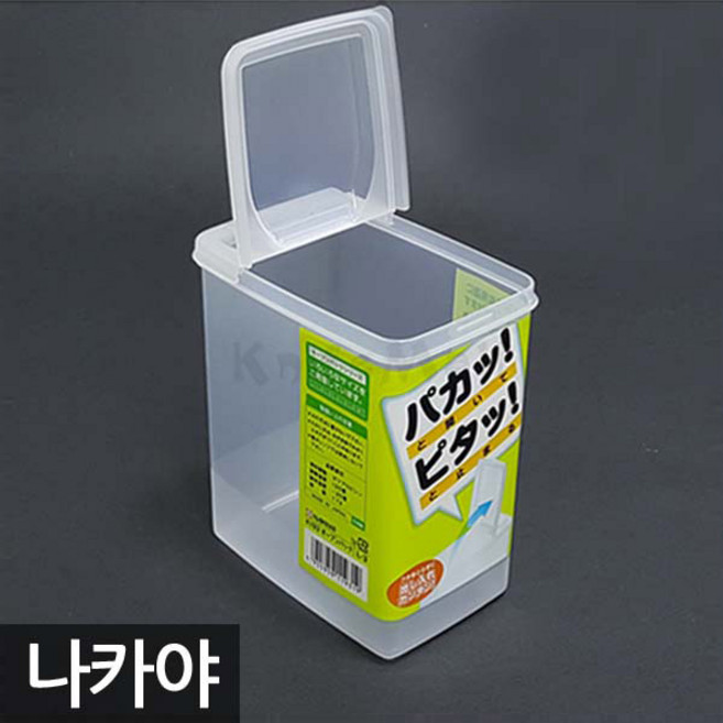 일본 나카야 반오픈 사각용기 1.7L 식재료통 다용도용기, 1개