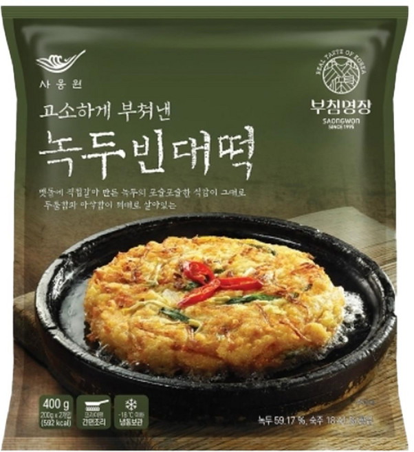 사옹원 녹두빈대떡 400g, 2개