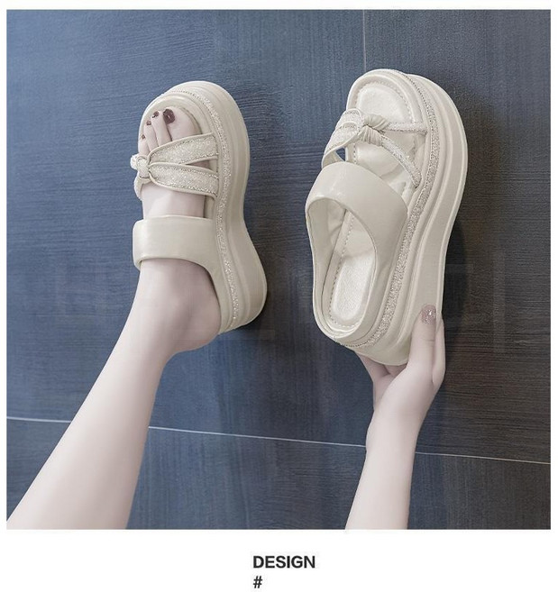 바르니디 Barnidi 통굽 웨지 힐 샌들 블링블링 통굽 슬리퍼 여름샌달여성통굽 바르니디 Barnidi