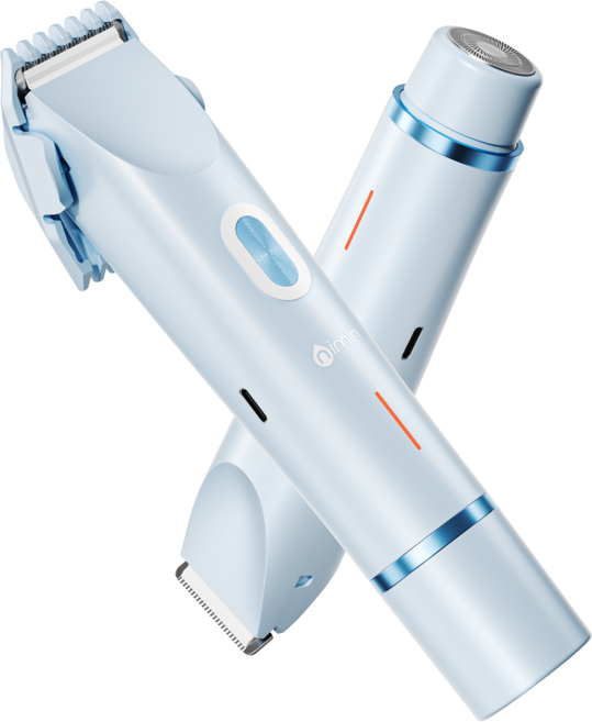 nimin 여성 브라질리언 제모기 비키니라인 면도기 Y존 제모기 모근제거기, 블루, ZB-0236L, 전기면도기