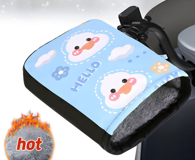 디노트 킥보드 전기 자전거 겨울 방한토시 핸들커버, 블루오리