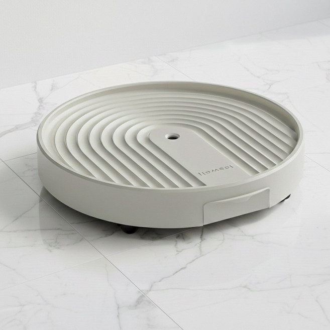 메이크잇붐 고급 인테리어 물받침 포함 이동식 화분 받침대, 1개, 베이지