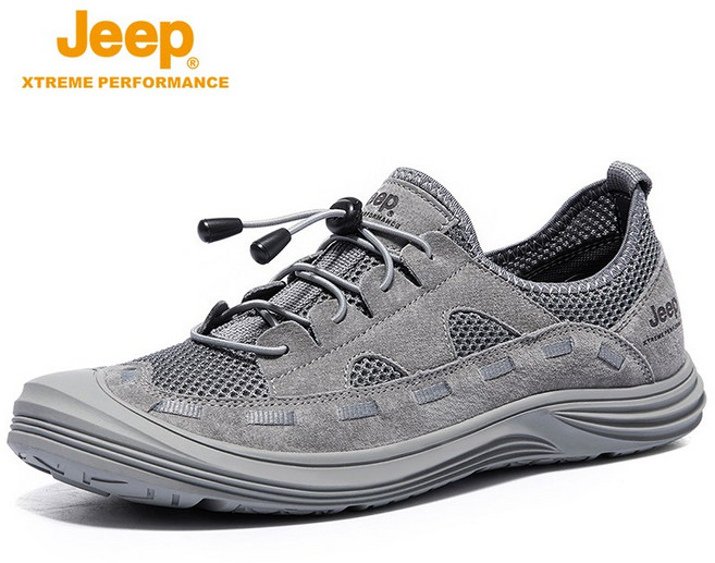 JEEP 가죽 및 메쉬 통기성 로퍼 남성 캐주얼 스니커즈 J111591203