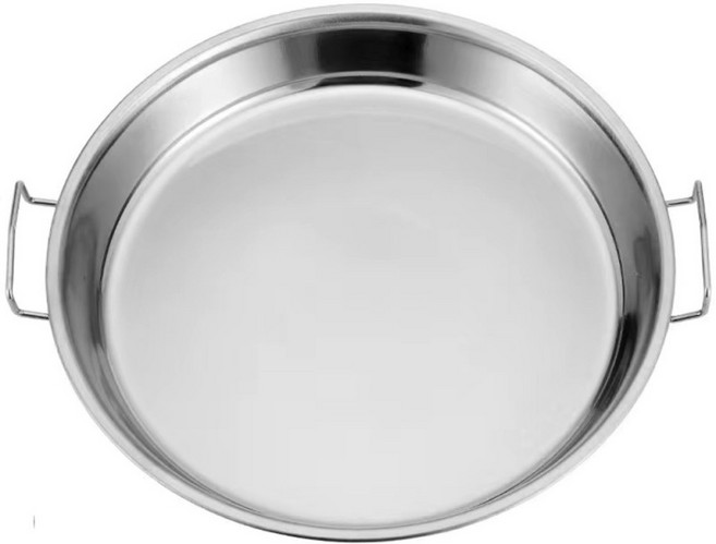 대형 스텐 볼 믹싱 양푼 대야 낮은 손잡이 분지, 30cm 양손잡이 대형 원형팬, 1개