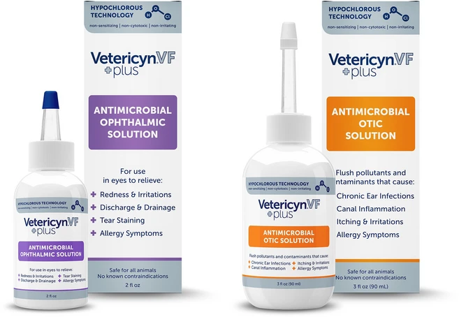 베테리신 반려동물 귀 세정제(미국수의사 전용) & 눈 세정제(미국수의사 전용) 1+1 - 쿠팡