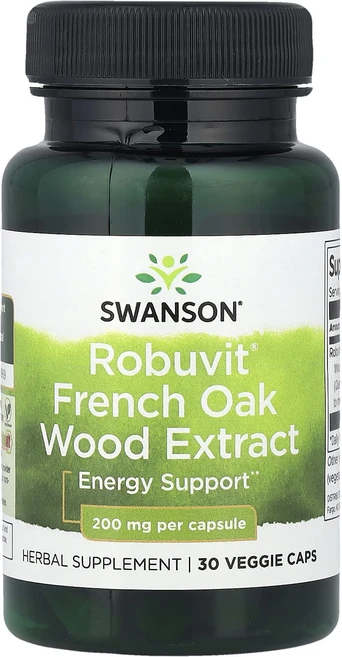 스완슨 Robuvit 프렌치 오크나무 추출물 200mg 30 베지캡슐, 6개, 30정 - 쿠팡