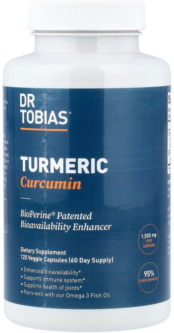 Dr. Tobias 강황 커큐민 추출 Turmeric Curcumin, 1개, 120정