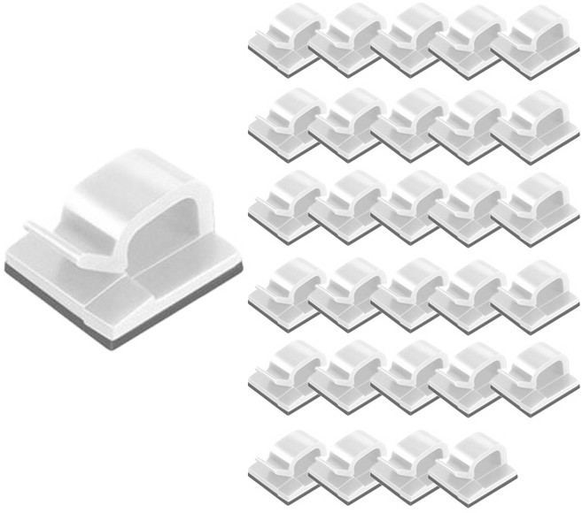 아이앤트 케이블 선정리 클립, 30개, 화이트