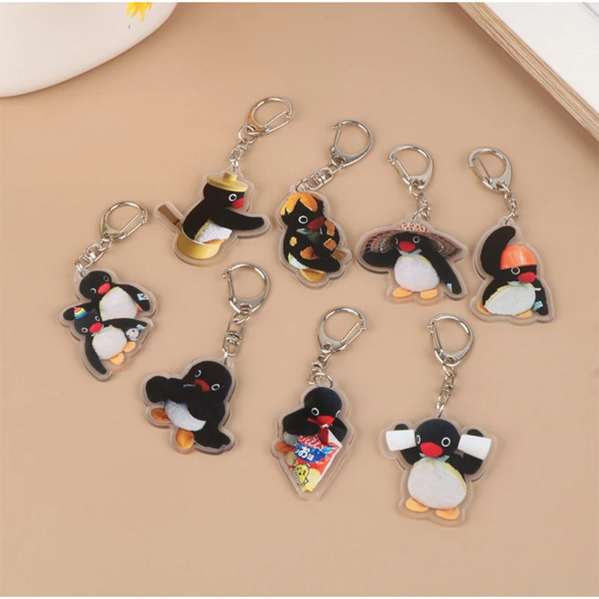 펭귄 아크릴 키링 커플 우정 가방고리