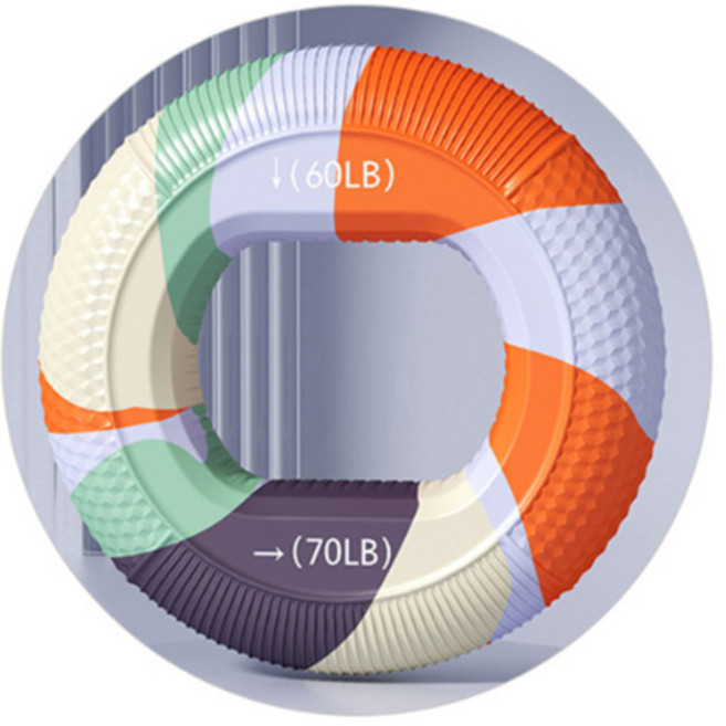 1+1 단계별 손가락 소근육 재활운동 스트레칭 실리콘 도넛악력기 고급형, 멀티컬러