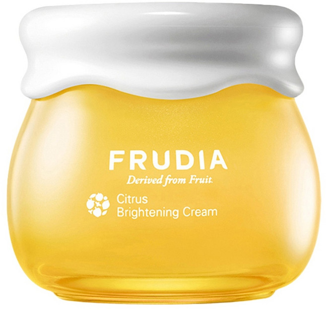 FRUDIA 靈光乍現 柑橘明亮煥白雪酪霜 含61%濟州柑橘冷壓萃取鮮果水 修護粗糙與暗沉、修正臉部瑕疵, 55g, 1罐