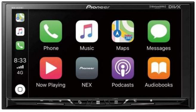 PIONEER Pioneer MVH AV251BT 디지털 멀티미디어 비디오 리시버 17.8cm 고해상도 터치 패널 디스플레이 애플 CarPlay 안드로이드 내장 블루투스 Sir, PIONEER Pioneer MVH AV251BT 디지