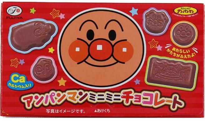 후지야 호빵맨 모양 미니미니 초콜릿 15개입 x 10개, 1세트