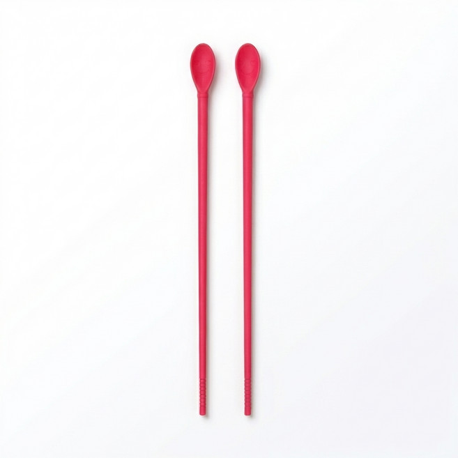 루리코리아 국산 실리콘 젓가락 튀김용, 핑크, 1개
