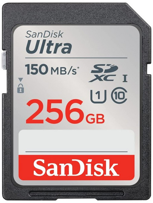 SANDISK Ultra SD Class10 UHS-I 讀寫速度高達 150MB/s 記憶卡, 1個, 256GB