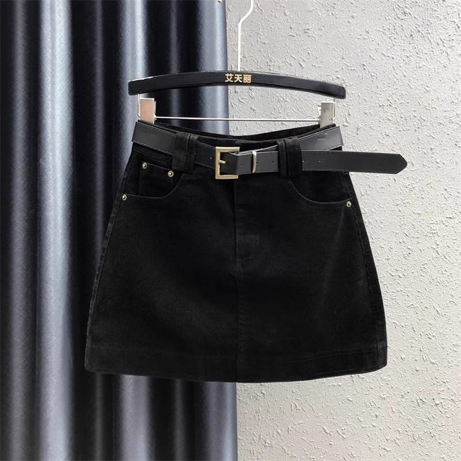 COSYEVNO 여성 미니 스커트 가을 겨울 빈티지 골덴 A라인 스커트 SS1730