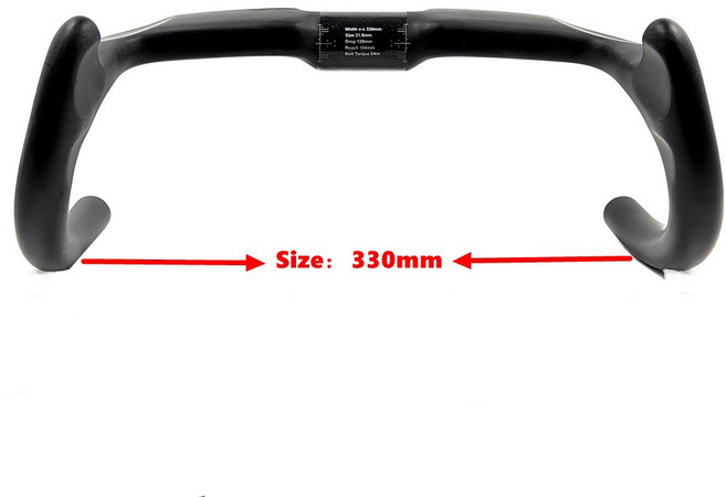 BIKEDOC 카본 트랙 자전거 핸들바 사이클 270g 스프린트 330mm HB23, 05 HB23 330mm, 1개