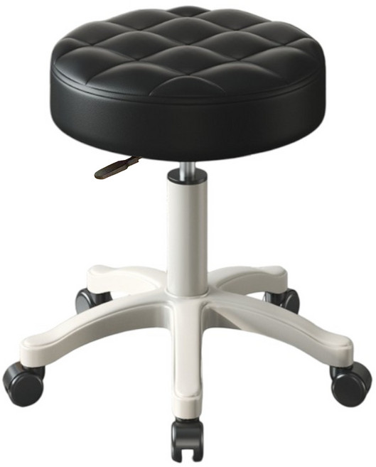 살림의발견 오피스 미용실 병원 하이스툴 와플 바퀴의자, 블랙