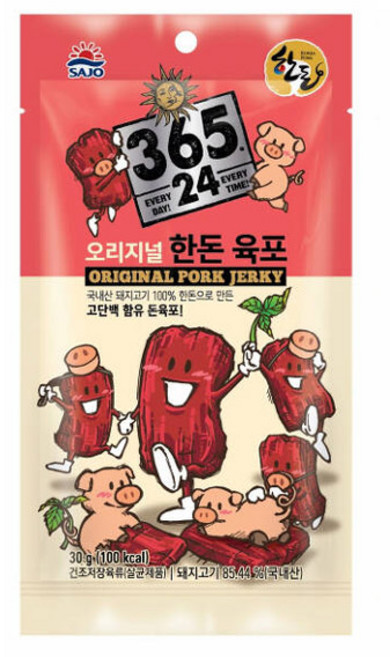 사조 해표 오리지널 한돈 육포, 30g, 1개