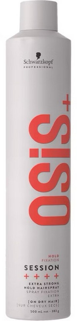 施華蔻 Schwarzkopf OSiS+ SESSION 黑旋風3號超強定型噴霧 500ML 持久造型 自然不僵硬, 1個, 黑旋風3號銀罐(500ML)