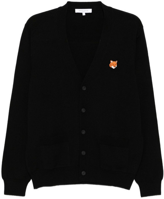 메종키츠네 볼드 폭스 헤드 패치 가디건