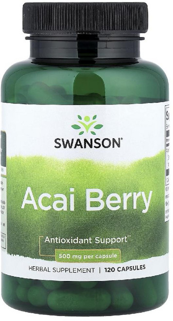 스완슨 아사이베리 500mg 캡슐 120정, Swanson 스완슨 아사이베리 500mg 캡슐 120, 1