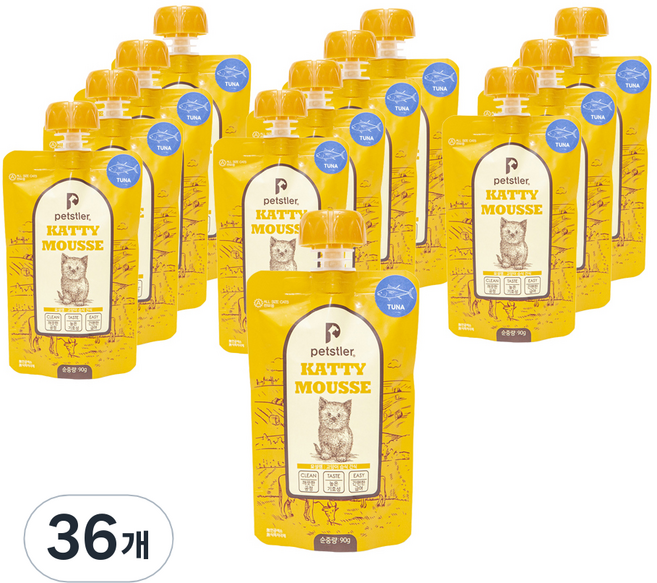 페슬러 묘설렘 고양이 습식간식, 참치, 90g, 36개
