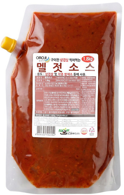멜젓소스 1.8KG뉴그린푸드(주), 1.8kg, 1개