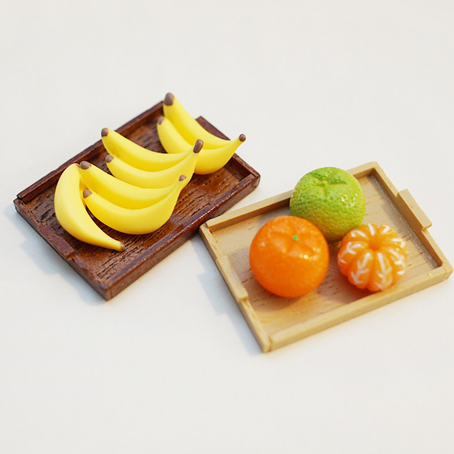 [이브닝메종] 미니어처 우드 트레이 2color, 베이지 rsA46, 1개