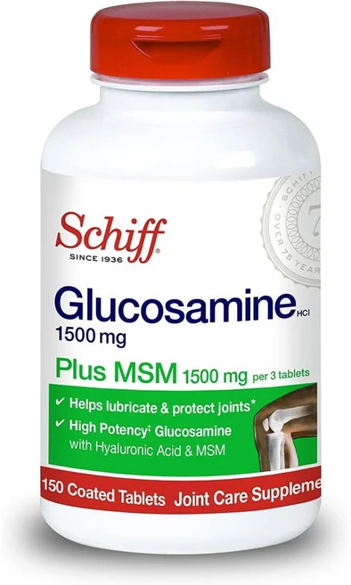 Schiff Glucosamine 1500mg Plus MSM 쉬프 글루코사민 150정 2팩, 1개, 300정 - 쿠팡