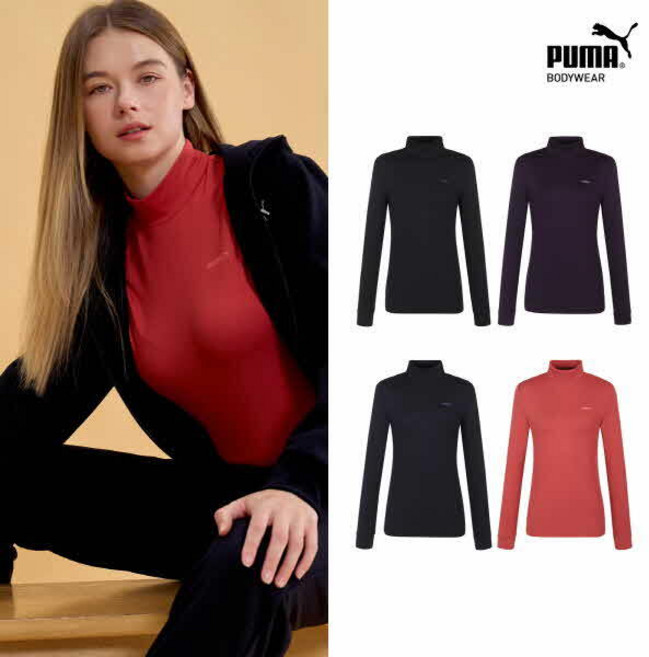푸마 언더웨어 푸마 여성 양면기모 웜셀 모크넥 티셔츠 4종세트
