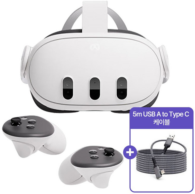 메타 퀘스트 3 512GB 국내정발 공식 A/S + 링크 케이블 5m, 10cm