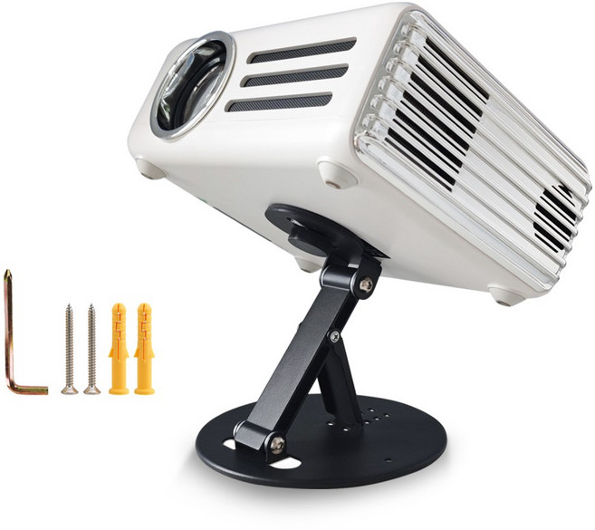 Salange 미니 빔프로젝 터거치대 하중 천장과 호환 가능 데스크탑 프로젝터 브래킷 1/4 범용 나사 구멍 5KG 내 조정 가능한 설치 이동식 브래킷 다중 각도 조정 삼각대, 1개, 블랙