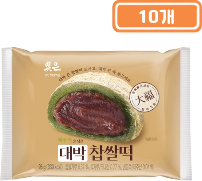 삼립 빚은 앳홈 제주쑥을 담은 대박찹쌀떡, 10개, 95g