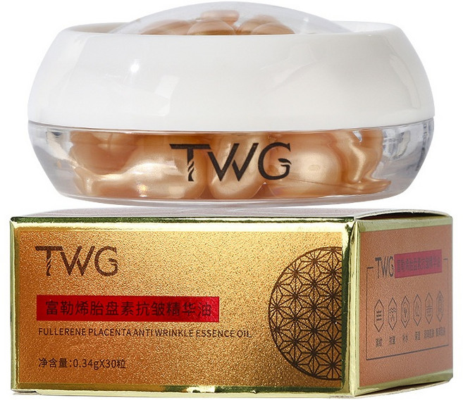 TWG 富勒烯胎盤素抗皺精華油, 1個, TWG▶富勒烯抗皺精華油