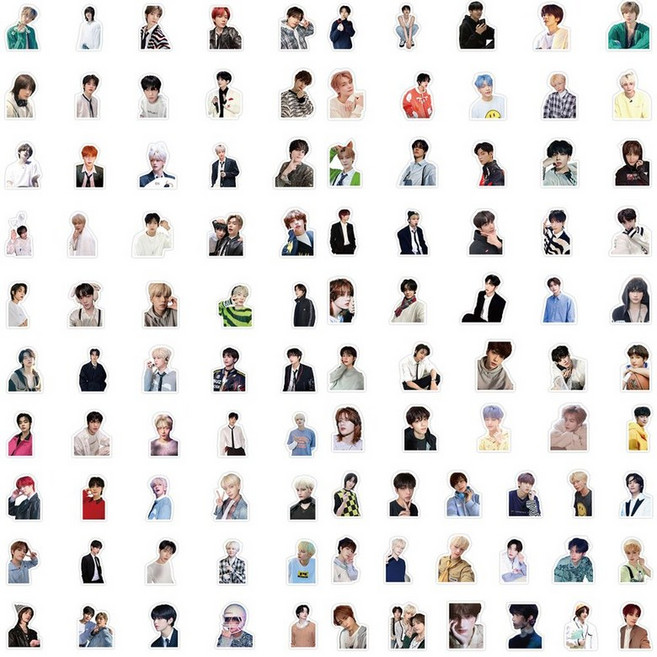 아이돌 스티커 15개 그룹 풀라인업 국내최다 옵션 선택형 대용량 다꾸 폰꾸, 1세트, TXT(투모로우바이투게더)/103Pcs