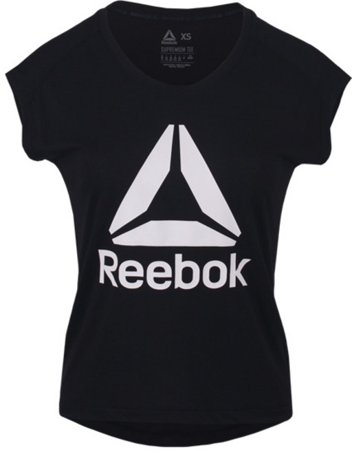 리복 여성 WOR SUPREMIUM 2.0 반팔로고 티셔츠-CE1176