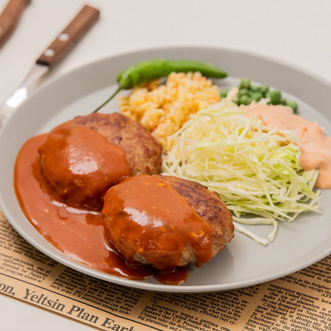 [금왕돈까스] 냉동 함박스테이크 간편식 집밥 저녁반찬 400g 3팩/5팩/10팩, 10세트