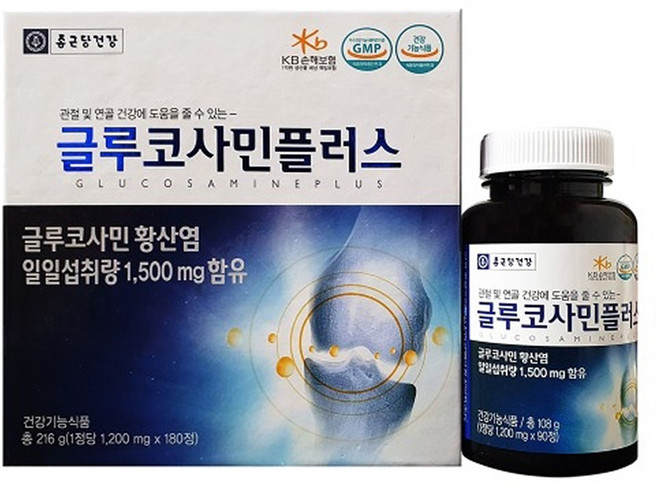 종근당 글루코사민 플러스 황산염 1500 180정, 1개