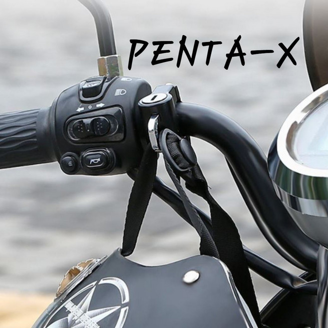 펜타엑스 자전거 오토바이 헬멧 분실방지 자물쇠 소지품, 1개, 모던블랙