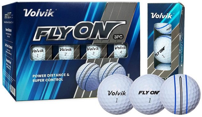 볼빅 플라이온 3피스 3선라인 골프공 24개 코스트코, 화이트, 24개입, 1개