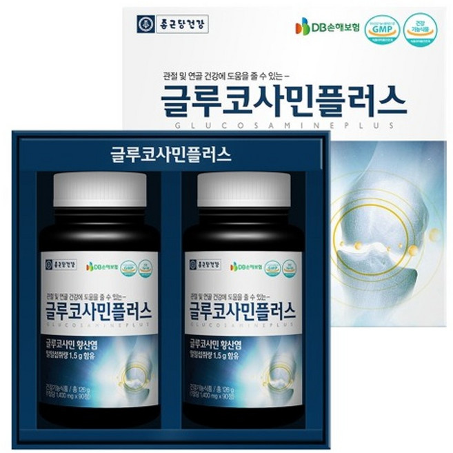 종근당건강 글루코사민 플러스1 200mgx180정 황산염 마그네슘 상어연골분말, 180정, 1개