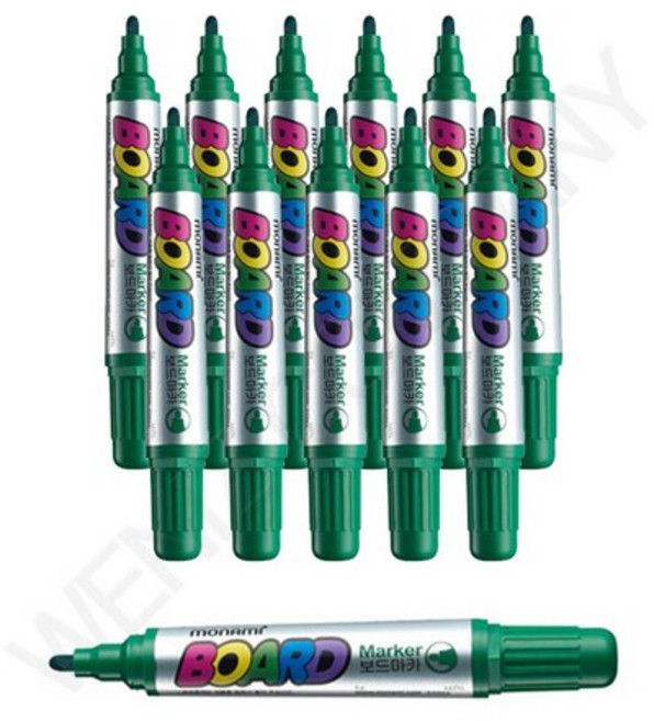 모나미 보드마카 B, 녹색, 12개입