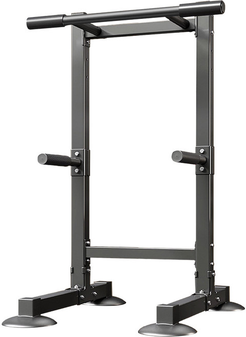 落地單槓引體向上器 強化承重500KG 三檔高度調節 加厚鋼管 防滑腳套 經典黑 103*215cm, 黑色