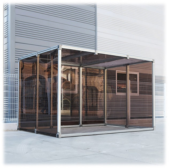 흡연부스 대기실 농막 재활용품부스 쓰레기분리수거장 322, 대기실3x2x2오픈형 투명