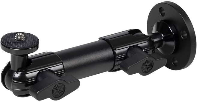 엘가토 마스터 마운트 L - 최대 125cm/49인치 및 1/4인치 스레드를 장착하여 조명 카메라 마이크에 연결할 수 있는 프리미엄 데스크 클램프로 스트리밍 회의 스튜디오에 적합합, Mounts_Wall Mount, 1개