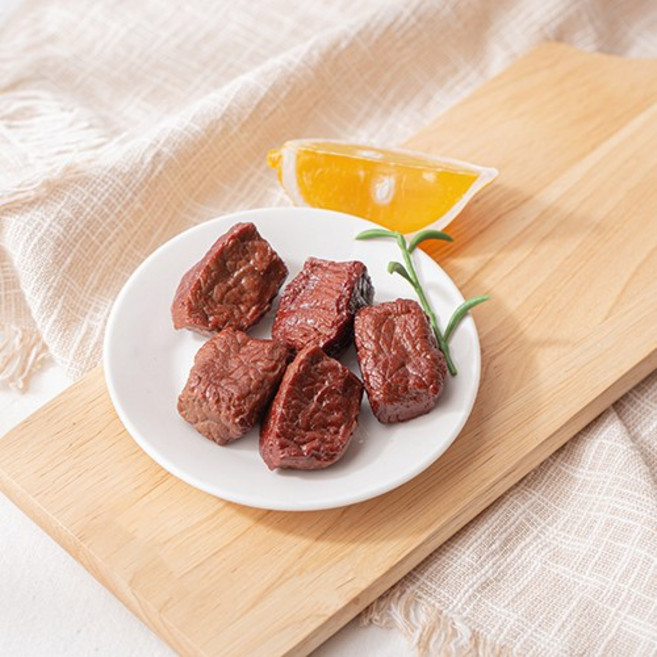 큐브 스테이크 모형 5P 고기 음식 바베큐 갈비 캠핑음식