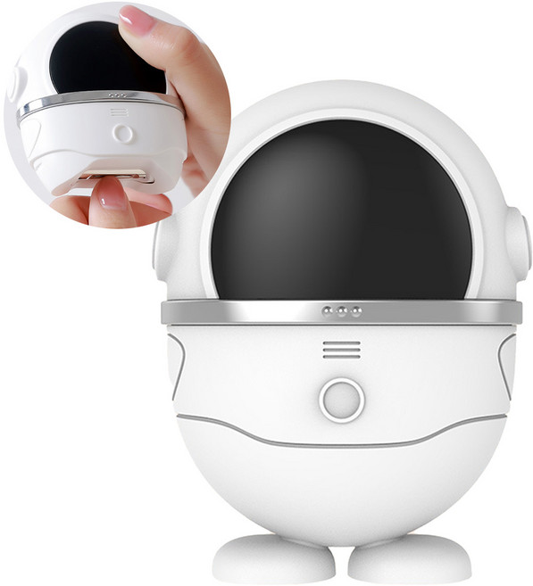 전동 손톱 발톱깍이 무선 충전식 휴대용 자동 네일 트리머 손톱깎이, 1개, 흰색